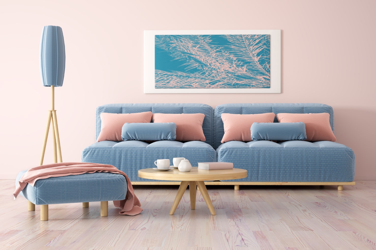 Living Room In Blue And Pink@2x 