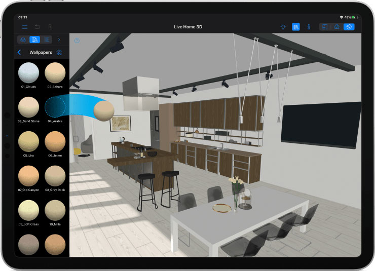 Ipad With Live Home 3d App 3d View 