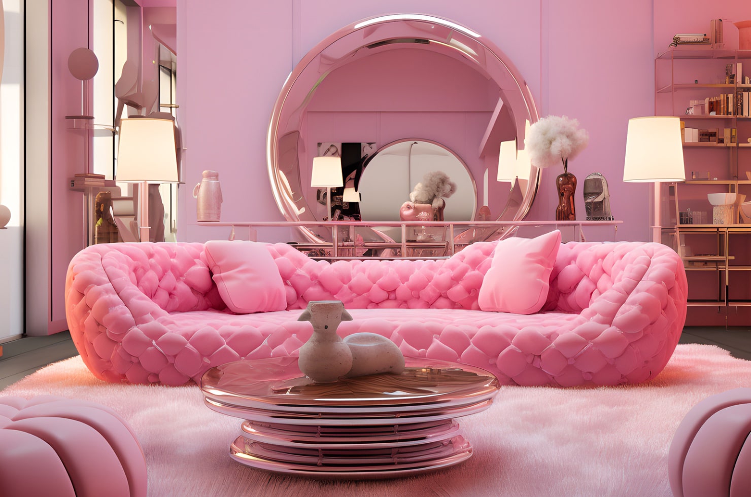 Barbie pink couch sale