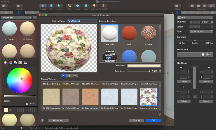 Éditeur de source de lumière – Live Home 3D pour Mac