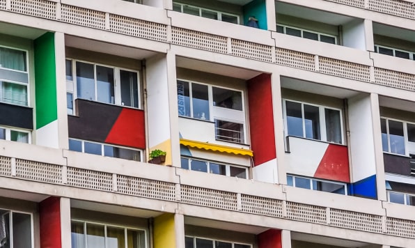 The Corbusier Haus in Berlin, Germany.