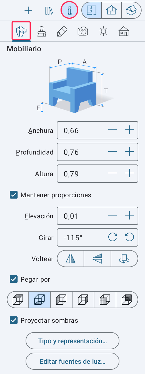 The Object Properties tab of the Inspector.