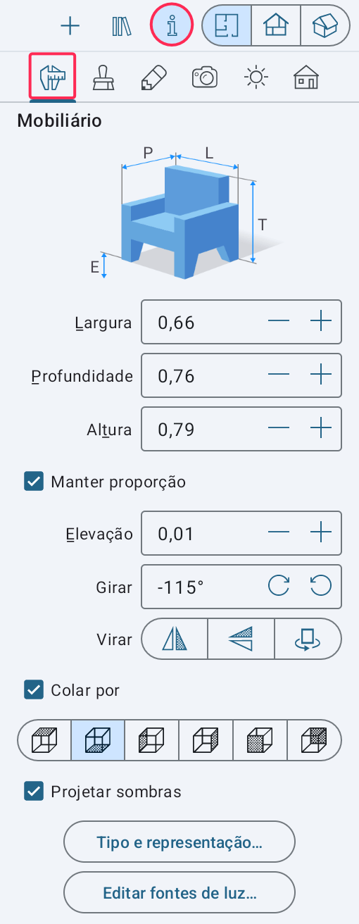 The Object Properties tab of the Inspector.