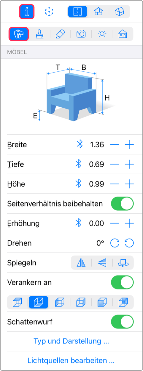 The Object Properties tab of the Inspector.