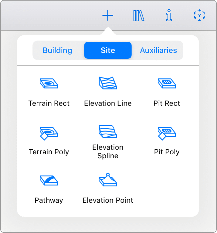 Set of the Site tools