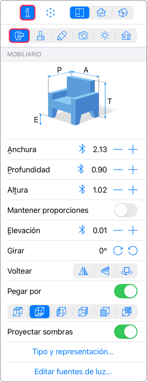 The Object Properties tab of the Inspector.