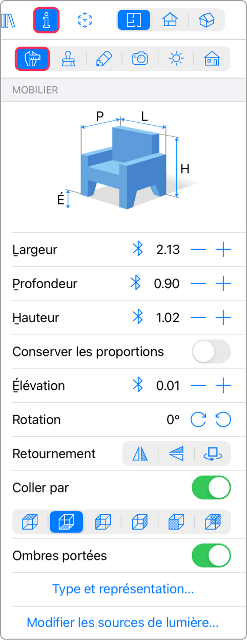 The Object Properties tab of the Inspector.