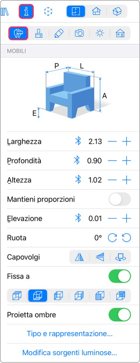 The Object Properties tab of the Inspector.