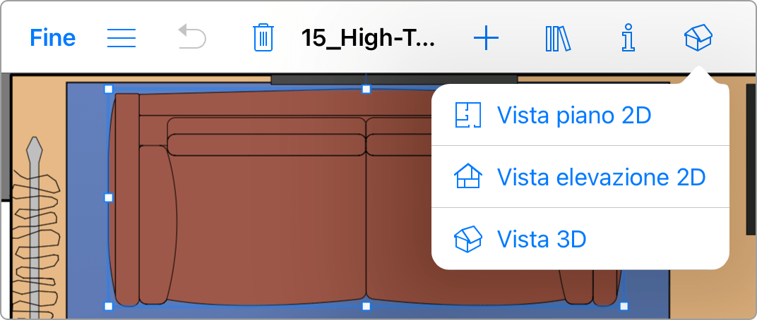 2D and 3D icons in the toolbar of the Pro Edition