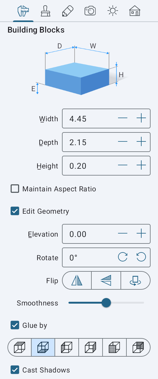 Building Block Parameters