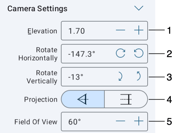 Camera settings