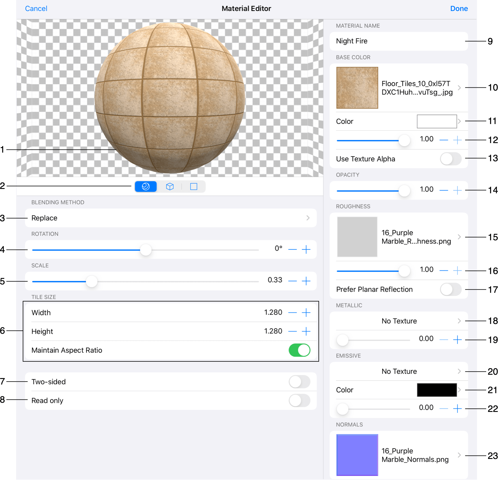 Material Editor