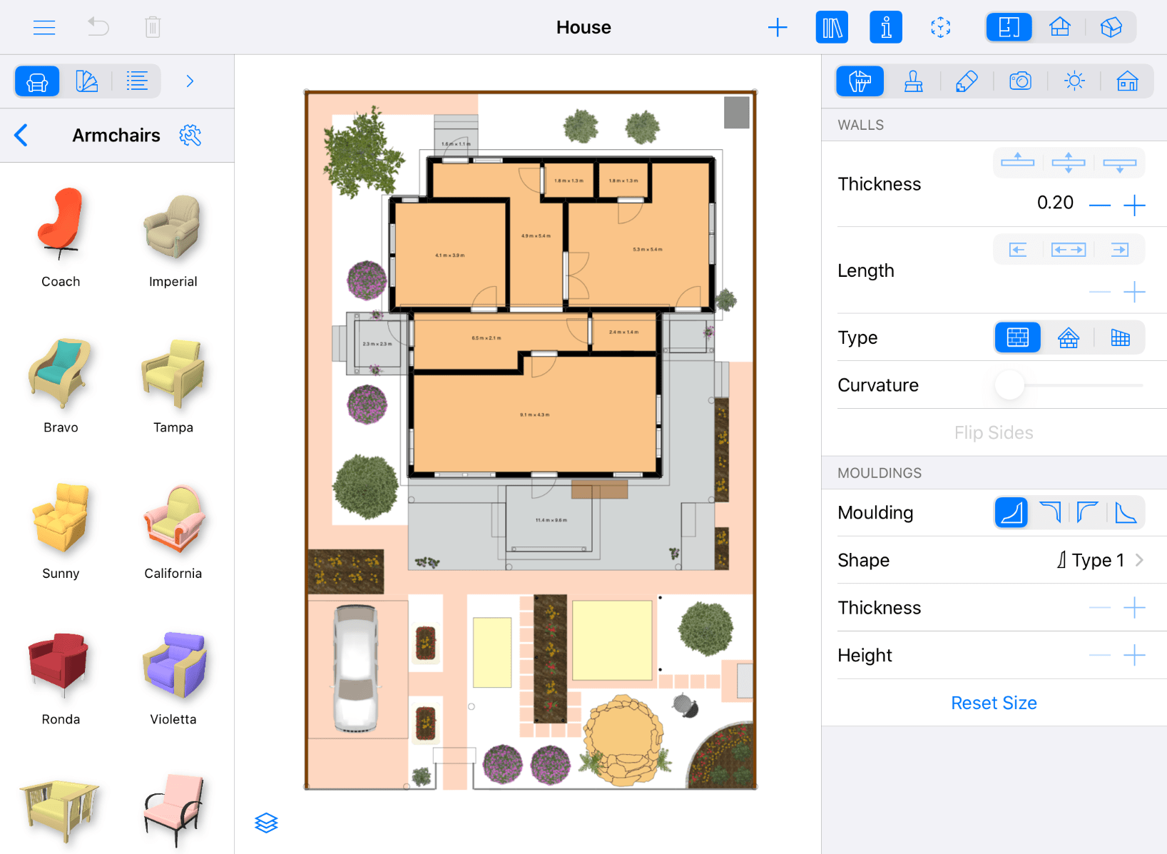 Vue en plan 2D