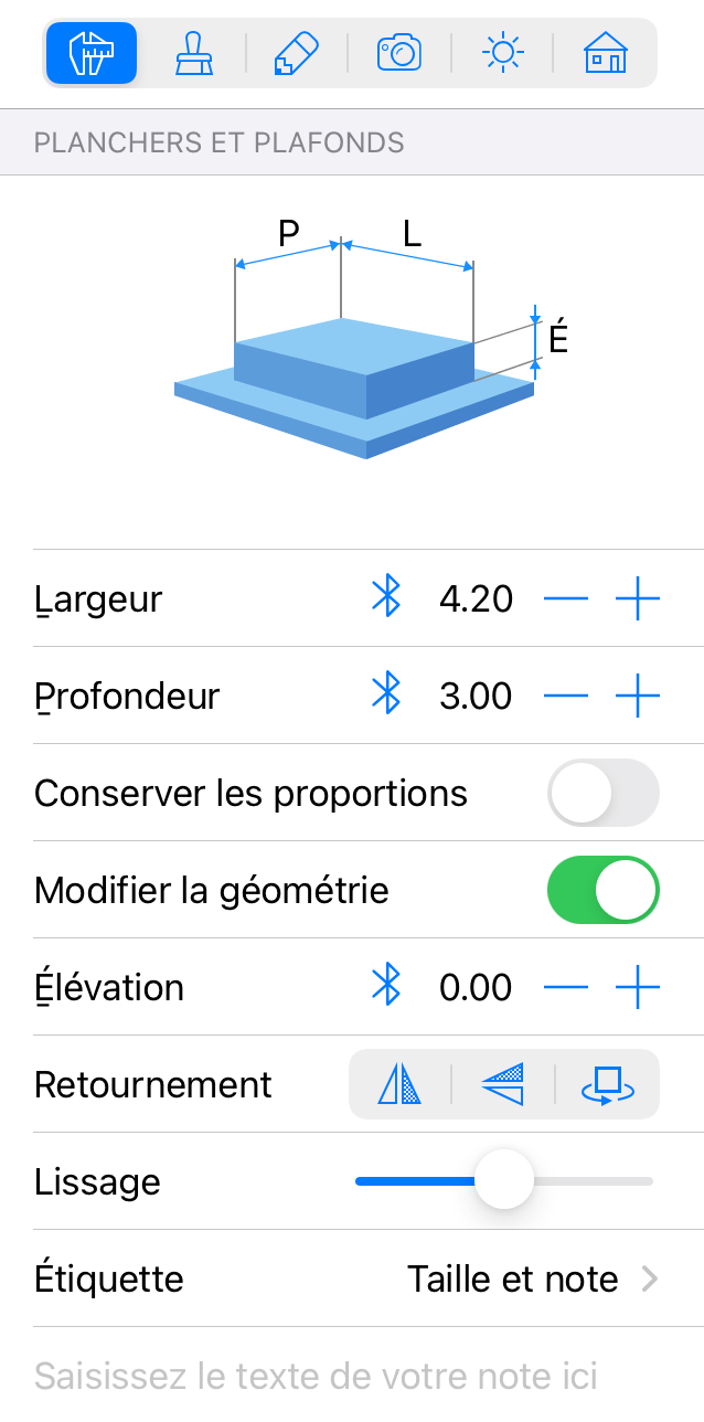 Paramètres de plancher et de plafond