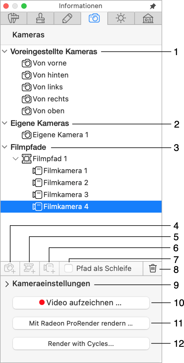 Kameraeigenschaften