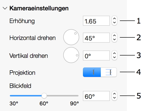 Kameraeigenschaften