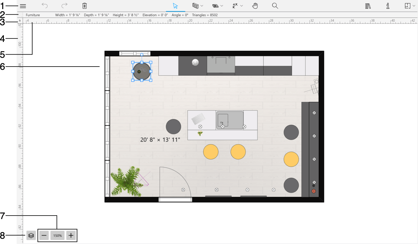 2D Plan view