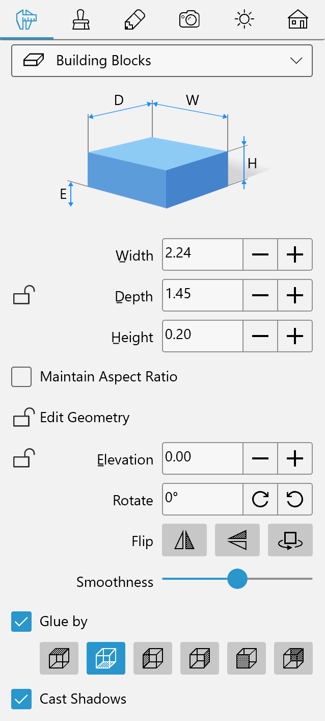 Building Block Parameters